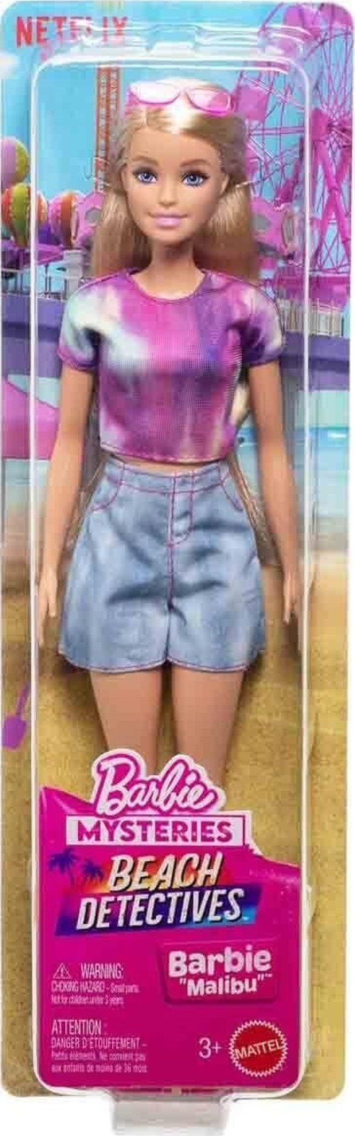 JFV63 Barbie Malibu Bebek - Malibu -Barbie Mysteries: Beach Detectives Kız Erkek Çocuk Oyuncak Eğiti