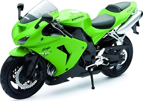 Kawasaki 1/12 Zx-10r 2006 Model Yeşil Motorsiklet Kız Erkek Çocuk Oyuncak Eğitici Oyuncaklar