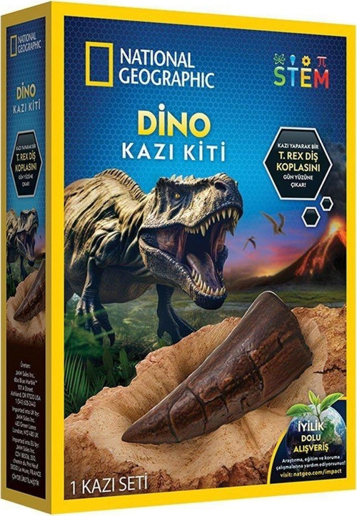 NAT06002 National Geographic Dino Kazı Kiti - RTNGDINO2 +8 yaş Kız Erkek Çocuk Oyuncak Eğitici Oyunc