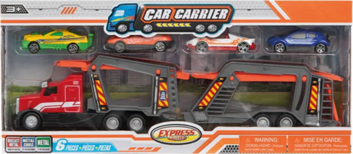 Express Wheels Die Cast Metal Sürtmeli Araç Taşıyıcı Tır Kız Erkek Çocuk Oyuncak Eğitici Oyuncaklar