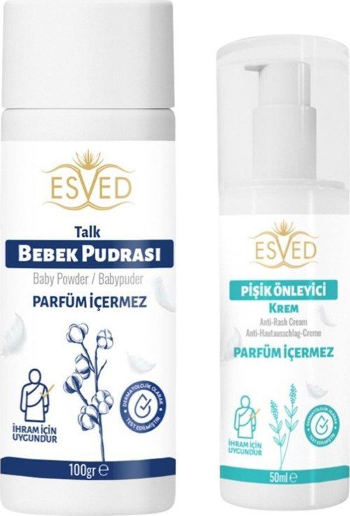 İhram için Kokusuz Pişik Kremi ve Kokusuz Pudra