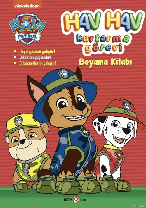 Eğlenceli Oyuncak Paw Patrol Havrika Renk Şöleni Boyama Kitabı Kız Erkek Çocuk Eğitici Eğitici Oyu