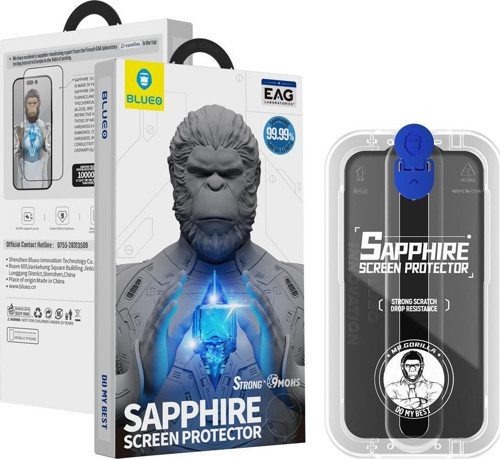 iPhone 14/13/13 Pro Max Sapphire Anti-Static Uygulama Aparatlı Ekran Koruyucu