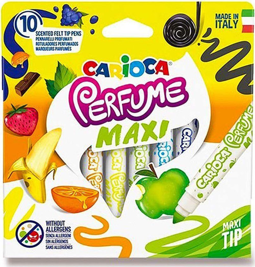 Kız Erkek Çocuk Oyuncak Carioca Kokulu Jumbo Keçeli Boya Kalemi 10'lu Kız Erkek Çocuk Eğitici Eğitici Oy