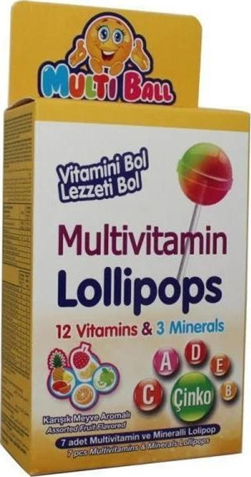 MULTİVİTAMİN LOLLİPOPS 7 ADET