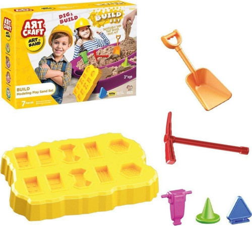 Eğlenceli Oyuncak 03948 Artsand Arabalar Kum Seti 600 gr -Fentoys Kız Erkek Çocuk Eğitici Eğitici