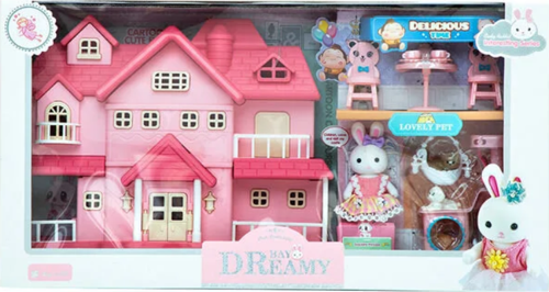 Öğretici Oyuncak Bay Dreamy Oturma Odası ve Ranzalı Mini Tavşan Oyun Seti Kız Erkek Çocuk Eğitici