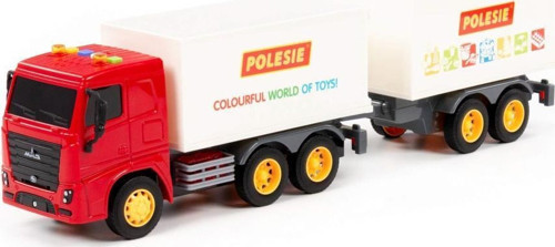 Sürtmeli Çift Dorse Tır Kırmızı Kabin - POL-96371