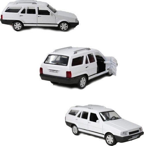 Berattoys Kartal Model Araba Sesli Işıklı Çek Bırak Metal Oto Kartal 1.36 Ölçek Tofaş Kartal Beyaz