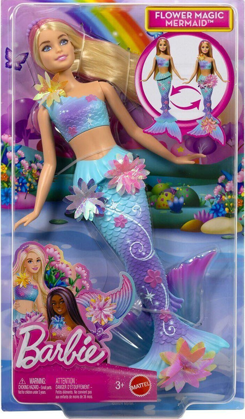 JDM72 Barbie Büyülü Çiçekler Deniz Kızı - Flower Magic Mermaid Kız Erkek Çocuk Oyuncak Eğitici Oyunc