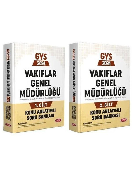 Data 2024 GYS Vakıflar Genel Müdürlüğü Konu Anlatımlı Soru Bankası 2 Cilt Görevde Yükselme