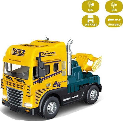 KLX600-345 Sürtmeli Işıklı Müzikli 1:24 Çekici (Tır Kafası) -1adet fiyatıdır Kız Erkek Çocuk Oyuncak