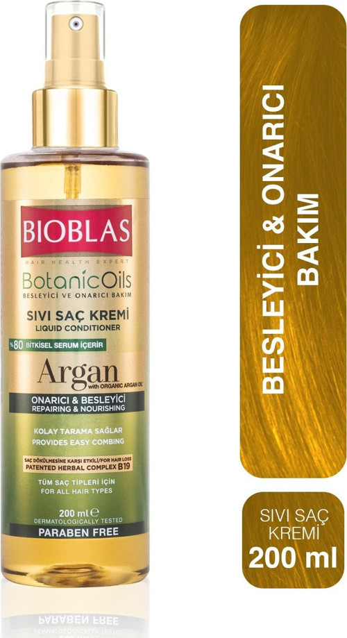 Sıvı Saç Kremi 200 Ml Argan Yağlı