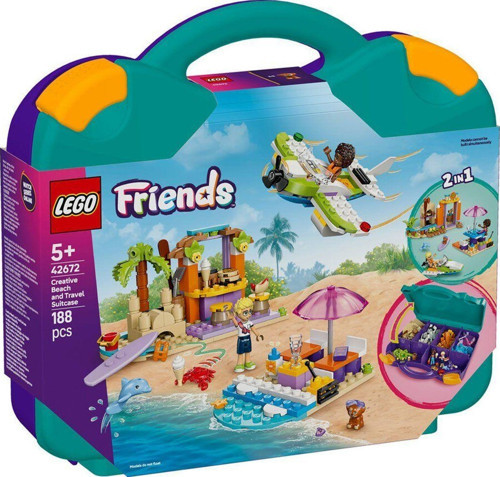 42672 Lego Friends Yaratıcı Plaj ve Seyahat Bavulu 188 parça +5 yaş Kız Erkek Çocuk Oyuncak Eğitici