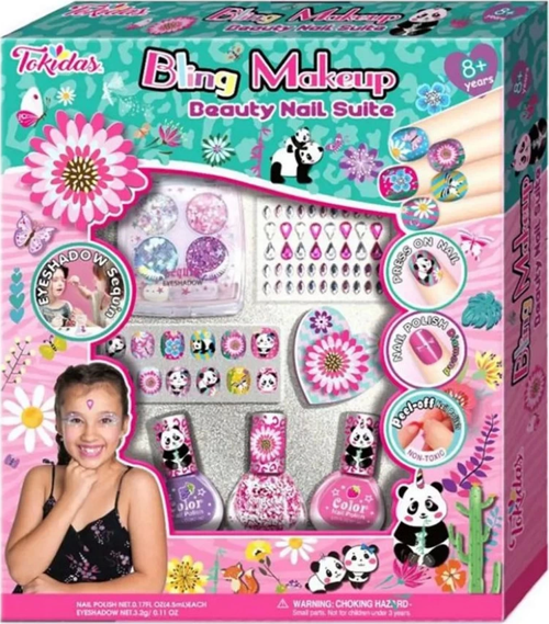 Tokidas Bling Makyaj Güzellik Tırnak Paketi Kız Erkek Çocuk Oyuncak Eğitici Oyuncaklar