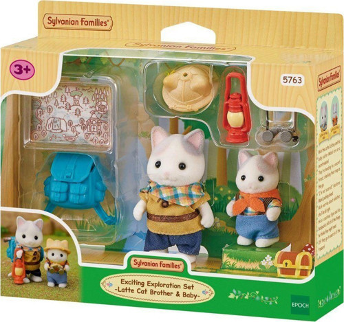 5763 Sylvanian Families Heyecanlı Keşif Seti Latte Kedi Abi ve Bebek +4 yaş Kız Erkek Çocuk Oyuncak