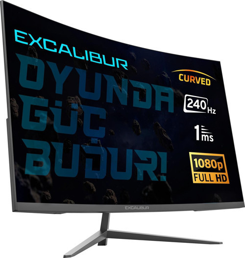 31.5 Inc Excalibur M.E315Fhd-G 240Hz 1Ms 300Nit (Hdmı+Display) Curved Fhd Led Monitör