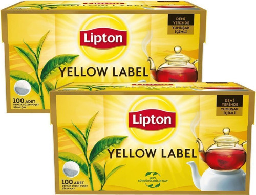 Yellow Label Demlik Poşet Çay 100'lü X 2 Adet