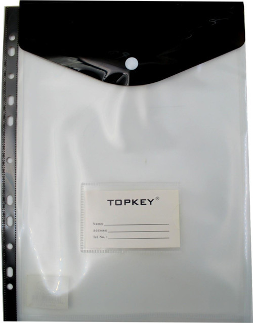 Çıtçıtlı Dosya A4 Üstten Kapaklı Siyah(4173-2) 1 Adet