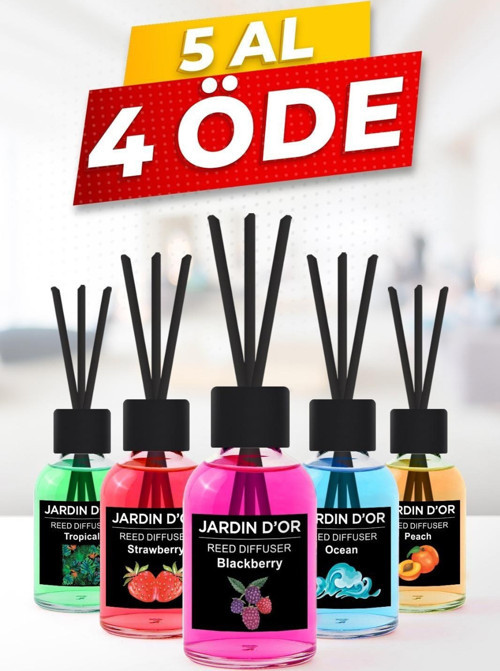 5 AL 4 ÖDE ÇUBUKLU ODA KOKUSU BLACKBERRY STRAWBERRY OCEAN TROPICAL PEACH 50 ML