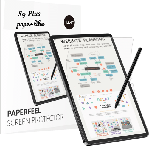 Galaxy Tab S9 Plus SM-X810 Uyumlu Gerçek Kağıt Hissi Parlama Önleyici Paper Like Ekran Koruyucu