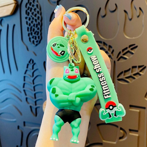 Bulbasaur Anahtarlık Pokemon Fitness Anahtarlık Pokemon Figür Anime Anahtarlık
