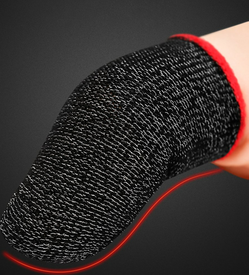 Parmak Kılıf Fiber Anti-Ter Oyuncu Parmak Eldiveni Premium Kalite Kırmızı Renk