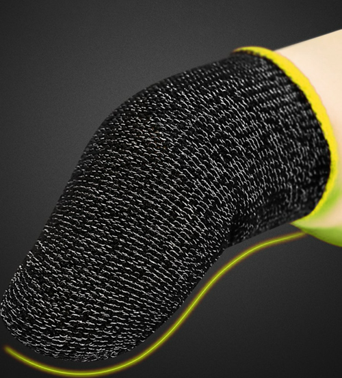 Parmak Kılıf Fiber Anti-Ter Oyuncu Parmak Eldiveni Premium Kalite Sarı Renk