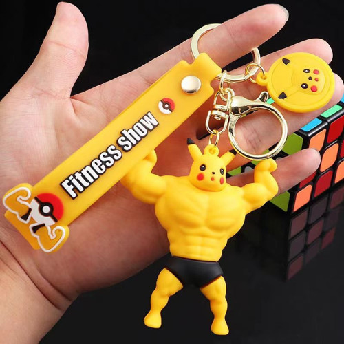 Pikachu Pokemon Anahtarlık Özel Tasarım Pokemon Fitness Anahtarlık 01