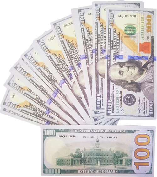 300 Adet 100 Dolar Sahte Para Geçersiz Düğün Parası Parti Şaka Malzemesi