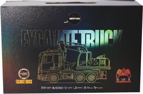 HJ8001-2 Kumandalı Metal Excavate Truck Kız Erkek Çocuk Oyuncak Eğitici Oyuncaklar