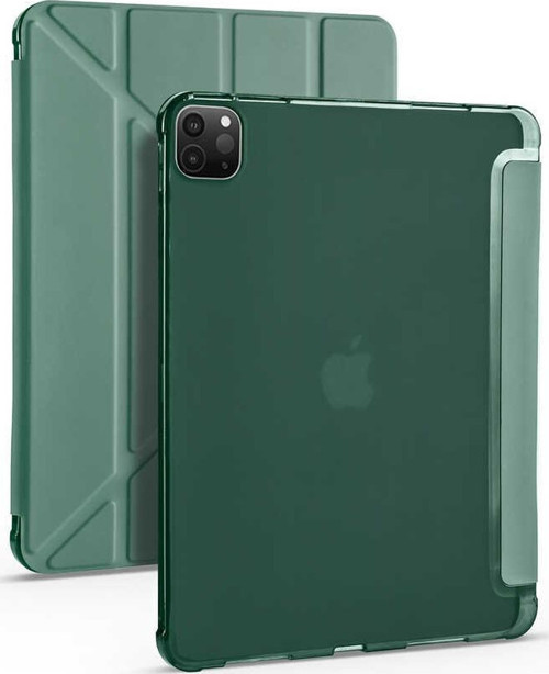 Apple iPad Pro 12.9 2021 (5.Nesil) Uyumlu Kalemlikli Premium Standlı Katlanabilir Uyku Modu Özellikli Tablet Kılıfı