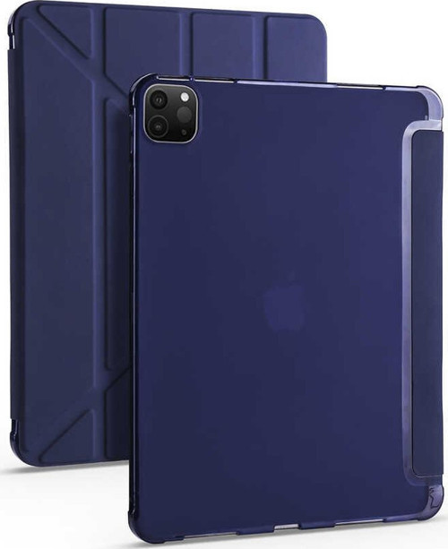 Apple iPad Pro 12.9 2021 (5.Nesil) Uyumlu Kalemlikli Premium Standlı Katlanabilir Uyku Modu Özellikli Tablet Kılıfı