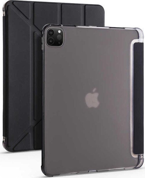 Apple iPad Pro 12.9 2021 (5.Nesil) Uyumlu Kalemlikli Premium Standlı Katlanabilir Uyku Modu Özellikli Tablet Kılıfı