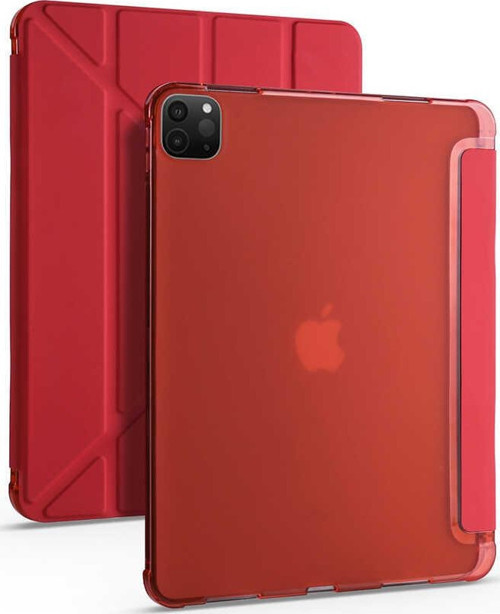 Apple iPad Pro 12.9 2021 (5.Nesil) Uyumlu Kalemlikli Premium Standlı Katlanabilir Uyku Modu Özellikli Tablet Kılıfı