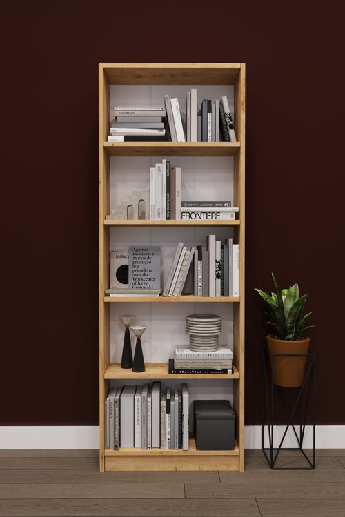 5 Raflı (5 BÖLMELİ) Kitaplık Çalışma Odası Ofis Modern Dekoratif Kitaplık