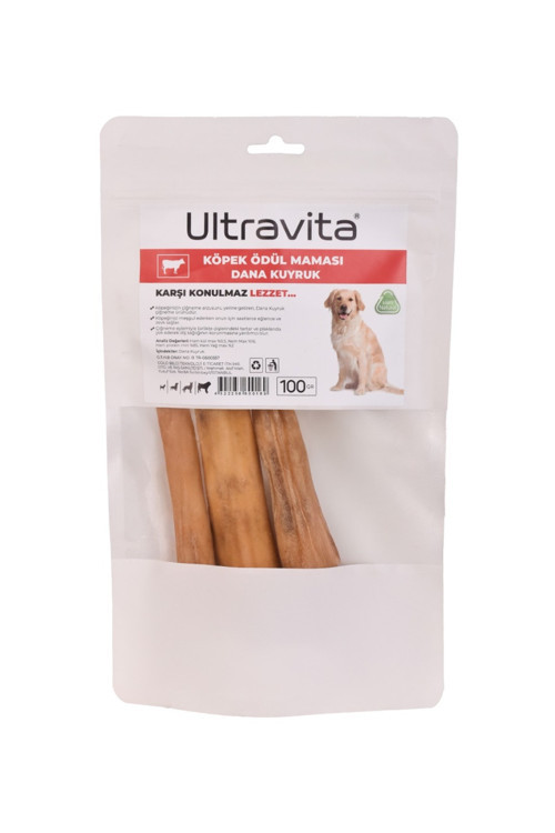 100 Gr %100 Doğal Yüksek Proteinli Kurutulmuş Dana Kuyruğu Köpek Ödül Maması Ödül Kemiği