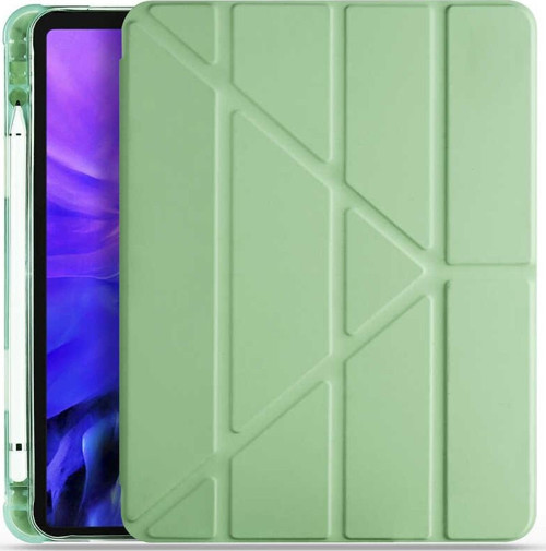 Apple iPad Air 10.9 2020 Fuchsia Tri Folding Kalemlikli Kılıf Smart Standlı