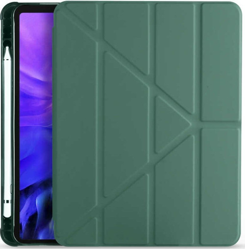 Apple iPad Air 10.9 2020 Fuchsia Tri Folding Kalemlikli Kılıf Smart Standlı