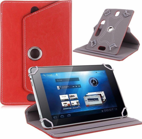 Lenovo Tab M10 FHD Plus (2.Nesil) 10.3 inç Uyumlu Fuchsia 360° Dönebilen Standlı Kapaklı Universal Tablet Kılıfı