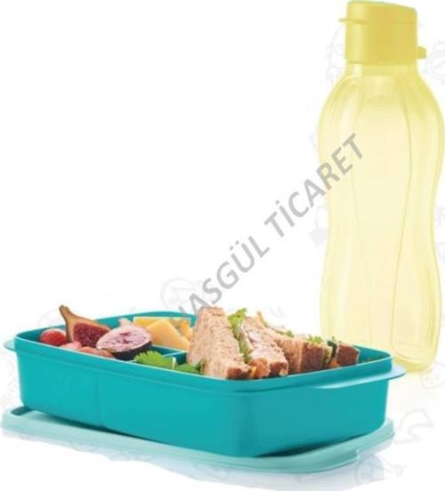 Eco Şişe Sarı Suluk 500 ml Kolay Bölmeli Beslenme 1 lt Set