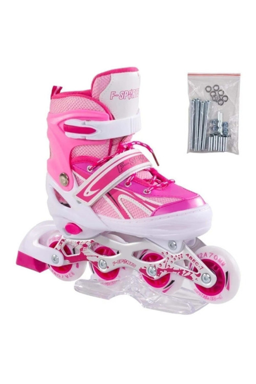 Berattoys Işıklı Paten Silikon Teker Metal Gövde 2+1 Ve 2+2 Ayarlanabilir Çocuk Pateni