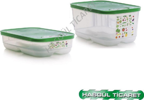SERA SET 2'Lİ 1.8 Lt 4.4 Lt SEBZE MEYVE SAKLAMA KABI