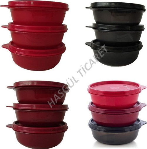 BUZDOLABI SAKLAMA KABI 3'LÜ ŞEKER KAPLAR 300 ML