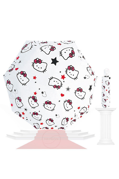 Fantastik Kids (Uv99+ Güneş / Yağmur) Hello Kitty Otomatik Aç/Kapa Şemsiye