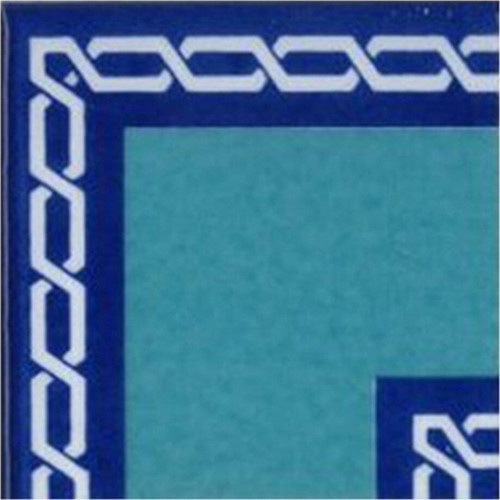 10x10 Cm Ksk 60 Zincir Desen Modern Çini Bordür Köşe