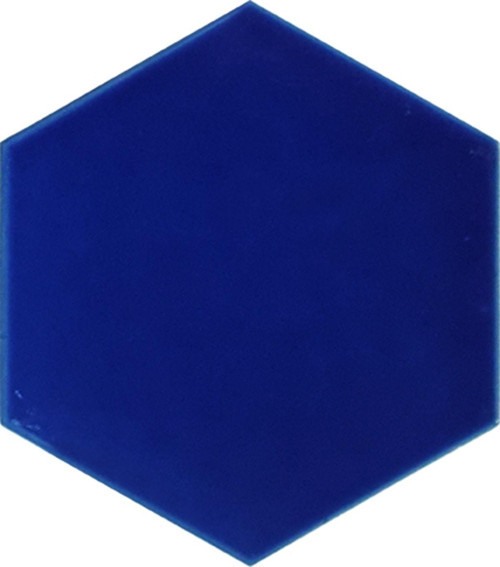 15x17 Cm Düz Kobalt Altıgen Seramik