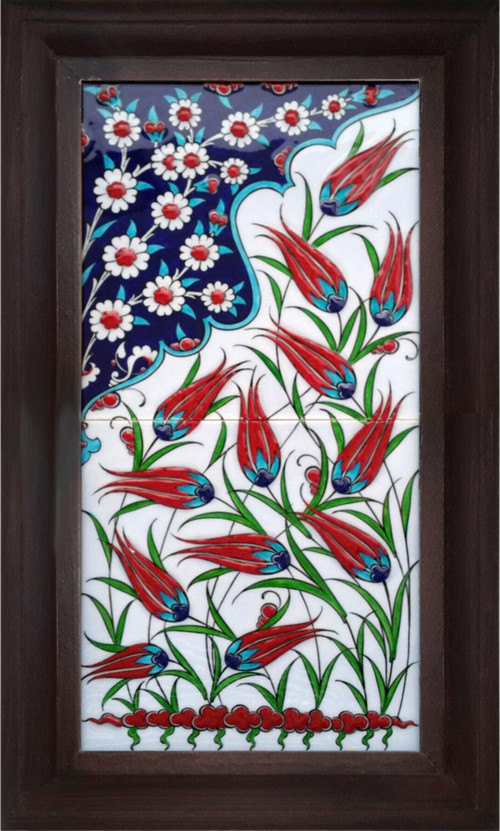 20x40 Cm Ed 152 Lalezar Eldekoru Çini Pano