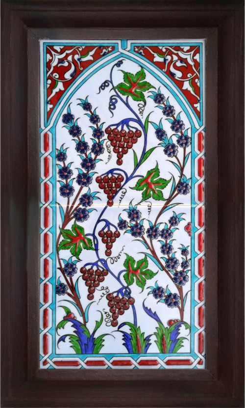 20x40 Cm ED 156 Ayetel kürsü El dekoru Çini Pano