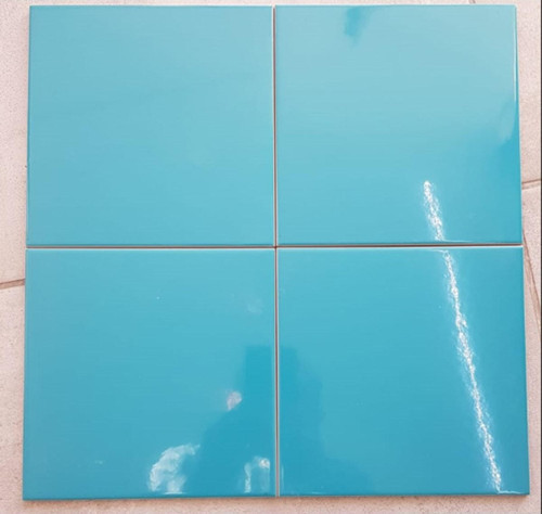 Ac 24 Turkuaz Desen Kütahya Çini Seramik Karo 20x20 cm